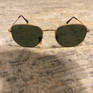Polarized Green Hexagonal Flat Lenses Ray Bans